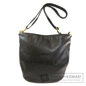 Loewe logo embossed leather tote bag